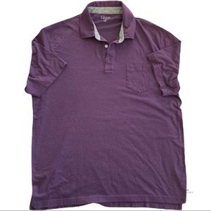 Izod Mens Large purple  polo
